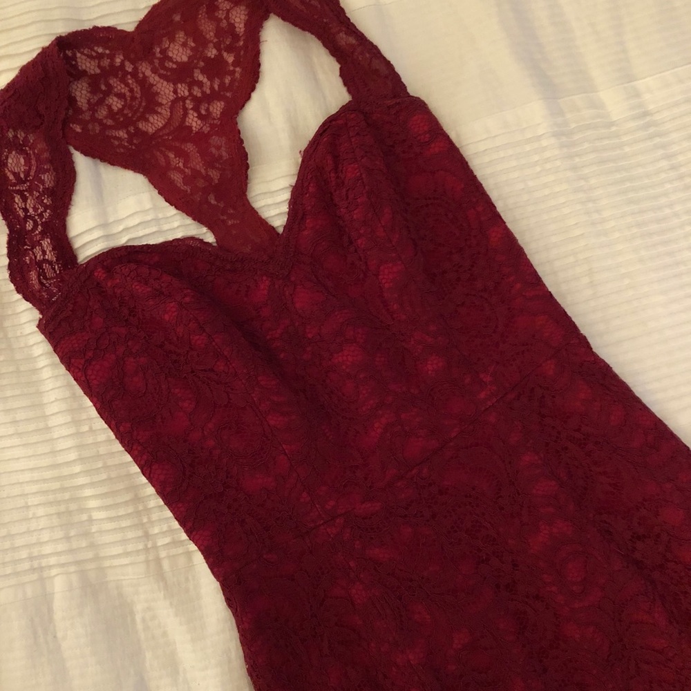 Formal Red Lace Dress